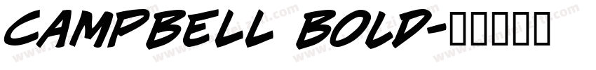 CAMPBELL Bold字体转换